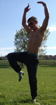 Ashton before motorbike accident.