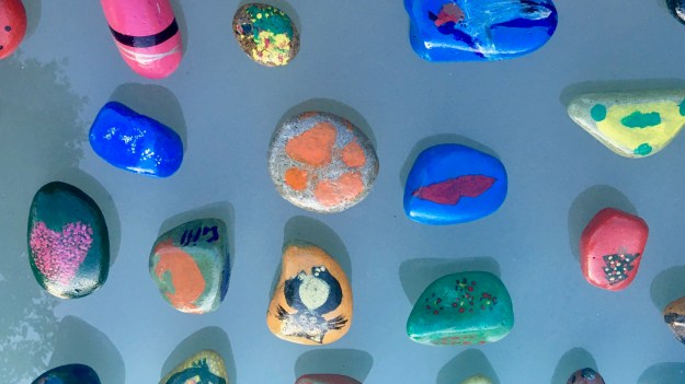 photos of painted pebbles